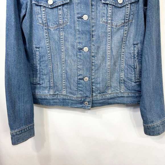 Levis Size Large Denim Jacket Blue Jean Classic Trucker Womens Ranch Country 481 - Picture 5 of 11